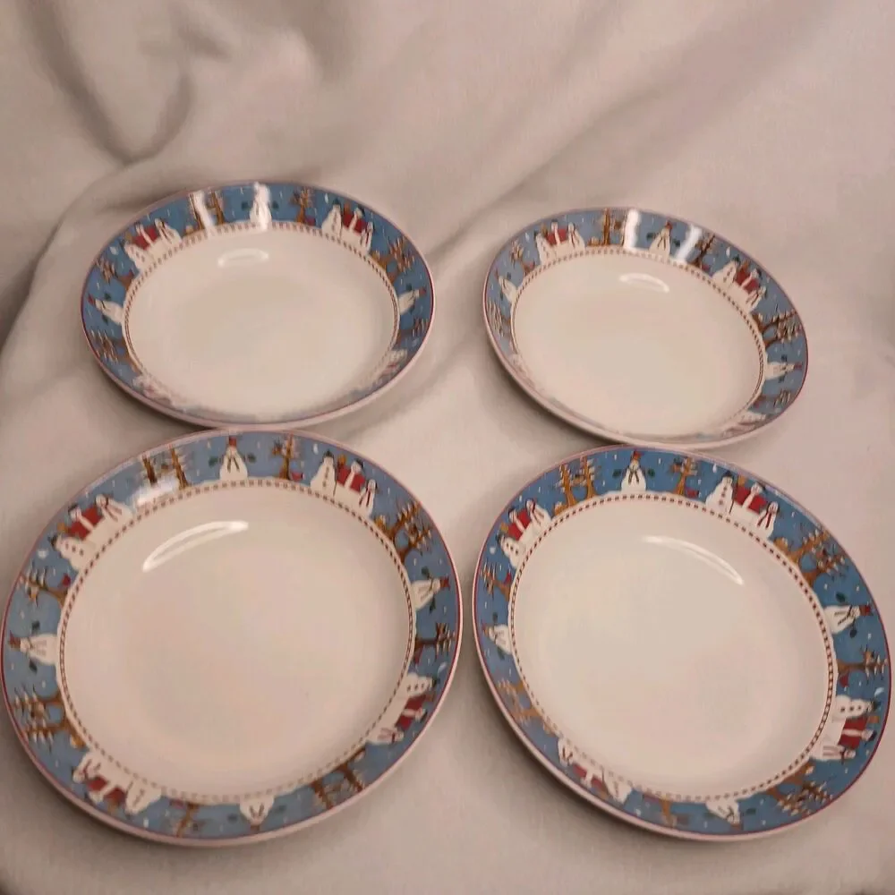 4 Coupe Soup Bowls Debbie Mumm Sakura 7